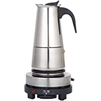 Los mejores  - Genric Cafetera de Acero Inoxidable de 450 ml cafetera Espresso café con Leche cafetera percoladora- cafetera para…